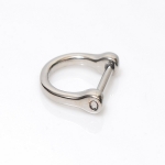 Metal D Ring with Screw,(ΒΑ000281) Color Νίκελ /  Nickel